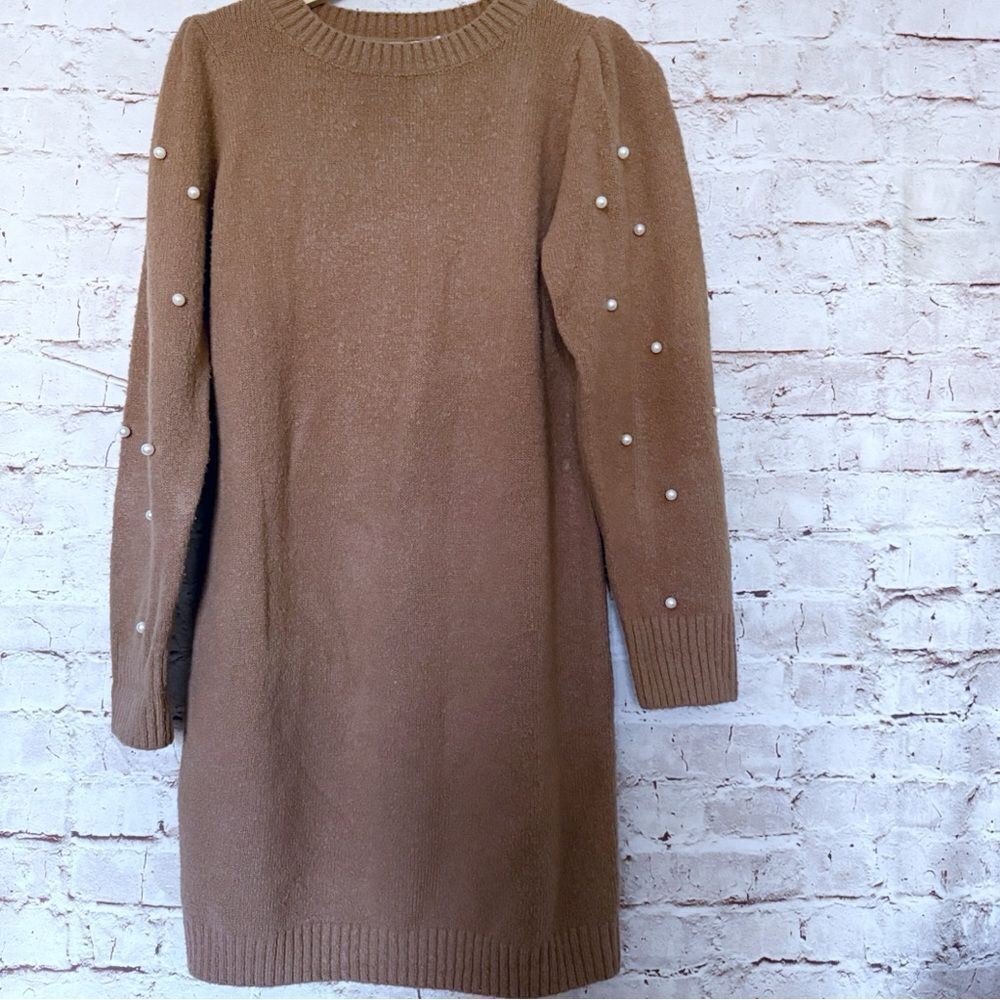 LUSH sweater dress pearl sleeve
